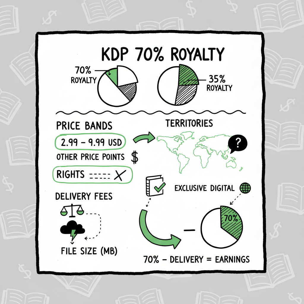 KDP 70% Royalty Requirements for Price, Delivery, Territories