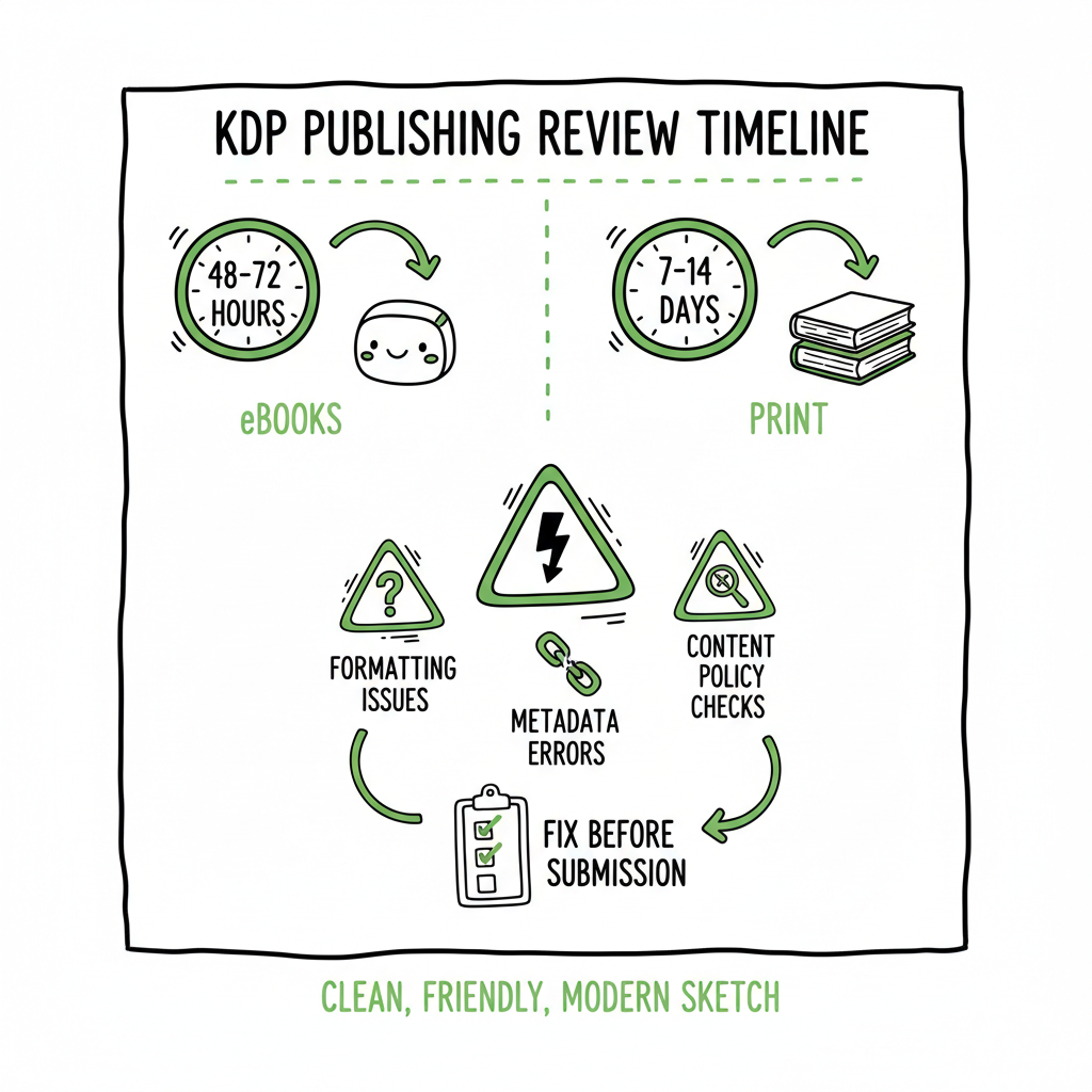 KDP publishing review time — how long it takes to publish