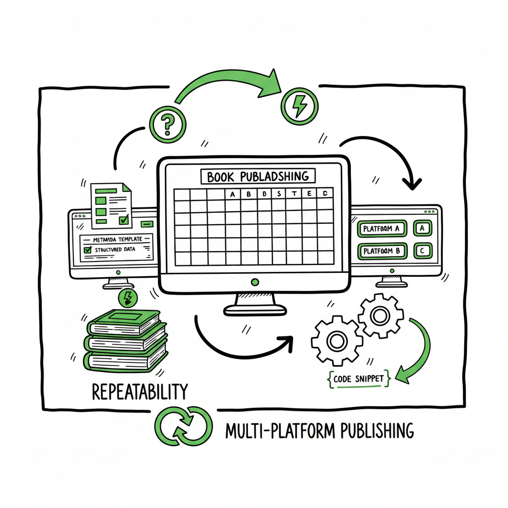 Bulk publishing books, repeatable multi-platform workflow