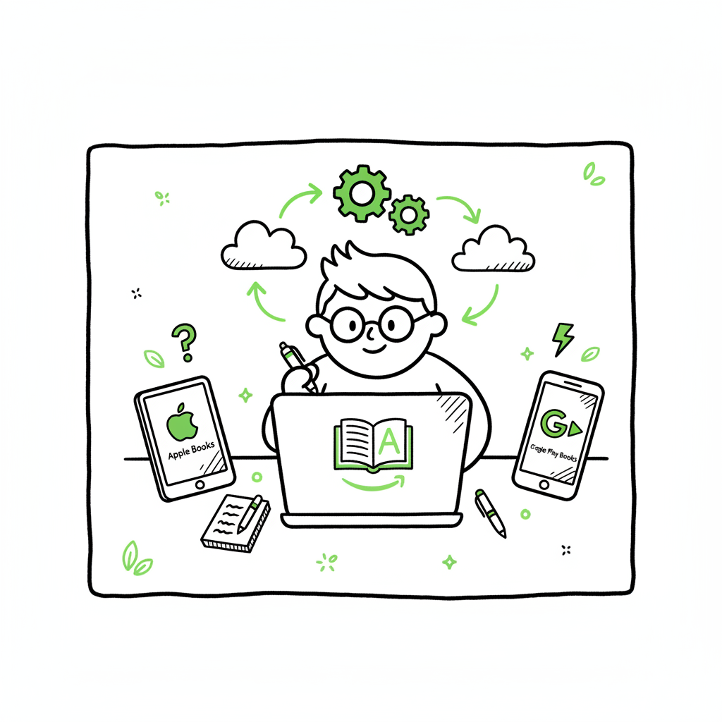 Self publish on multiple platforms workflow for authors