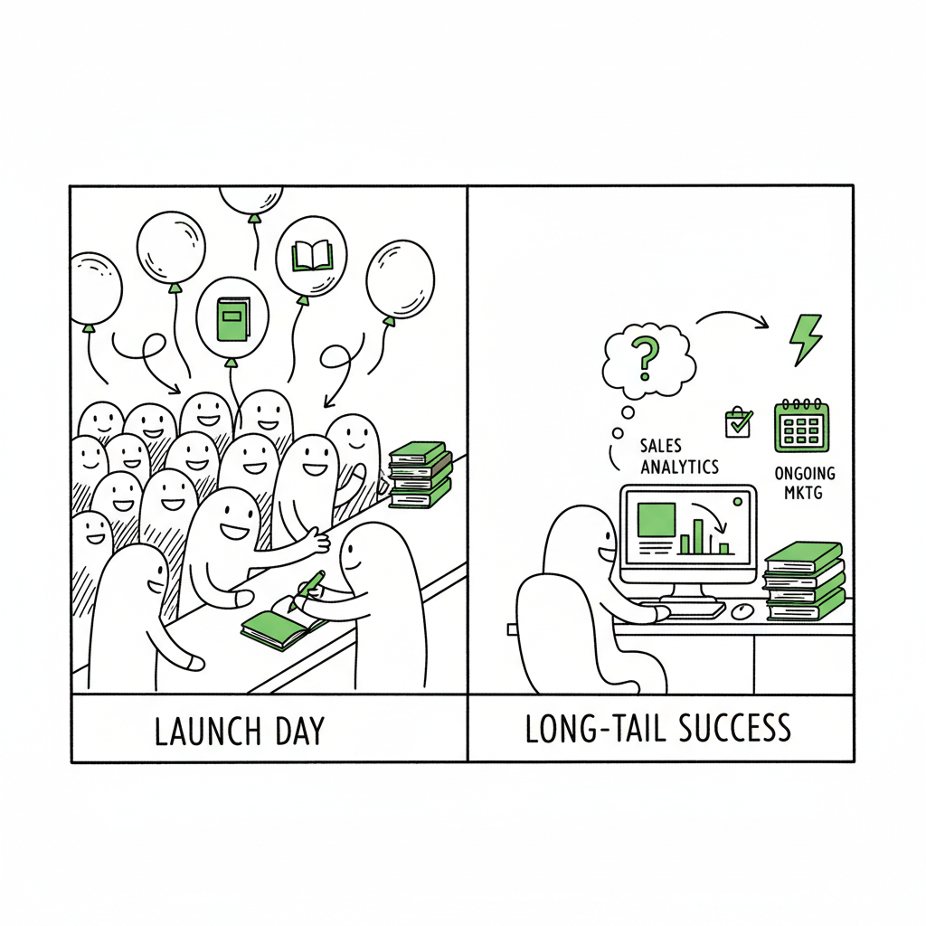 Launch Day vs Long Tail Sales Explained for Authors